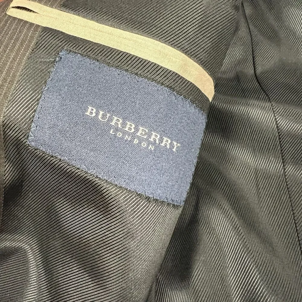 BURBERRY London Blazer Mens Sz 40R 100% Wool USA Woven Sport Coat Preppy Luxury